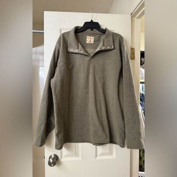 RedHead Other - RedHead Sweater Mens X-Large Taupe Brown Heathered Henley Neckline Pullover XL